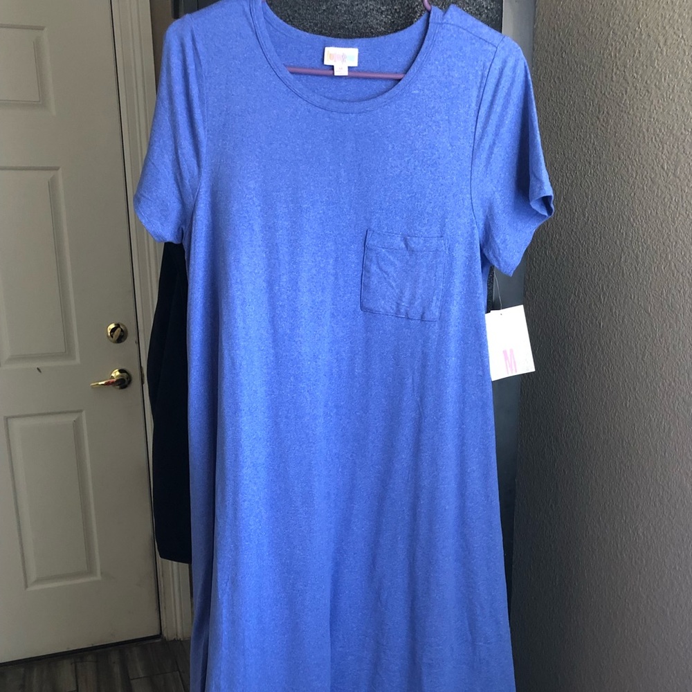 LuLaRoe Blue High-Low Carly Dress